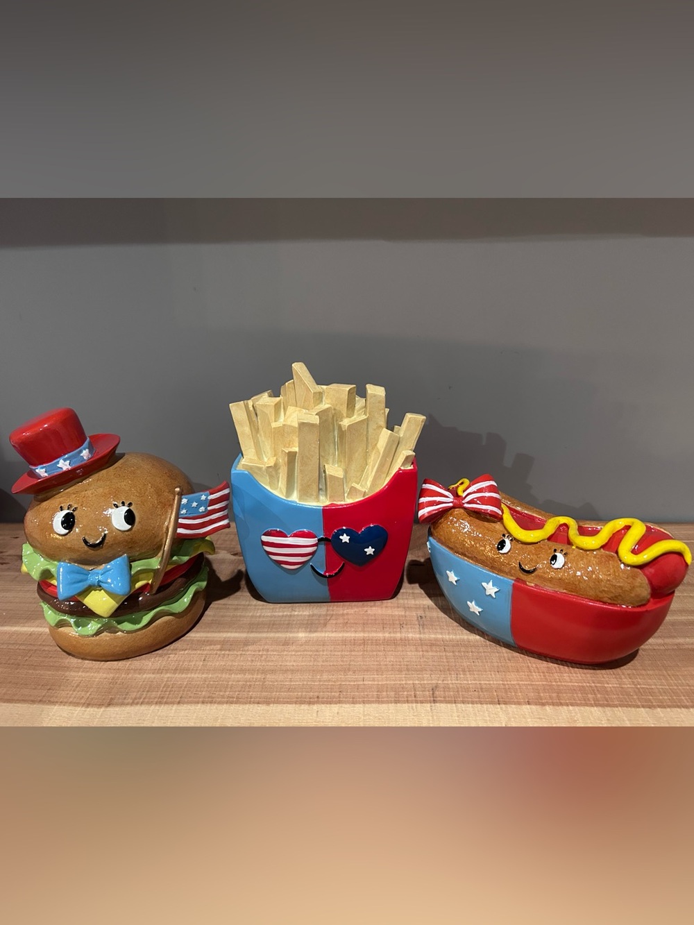 NWT Patriotic Food Tabletop Decor